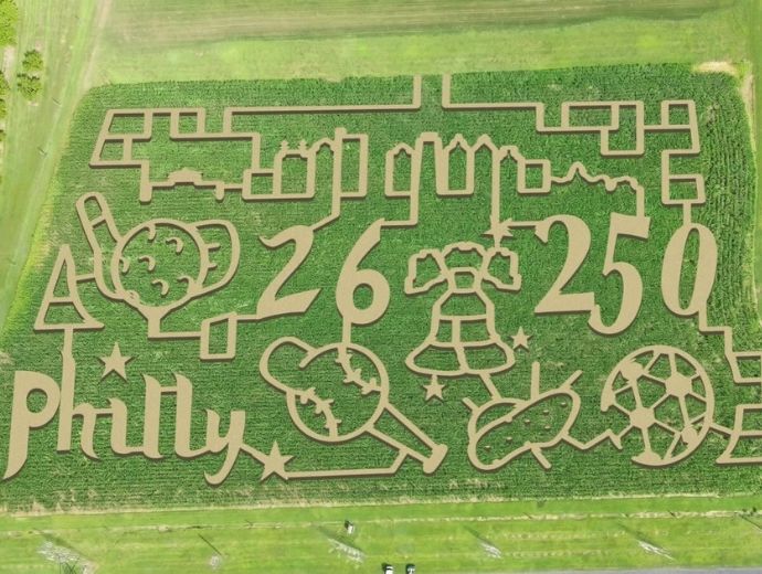 Philly-themed America 250 Corn Maze