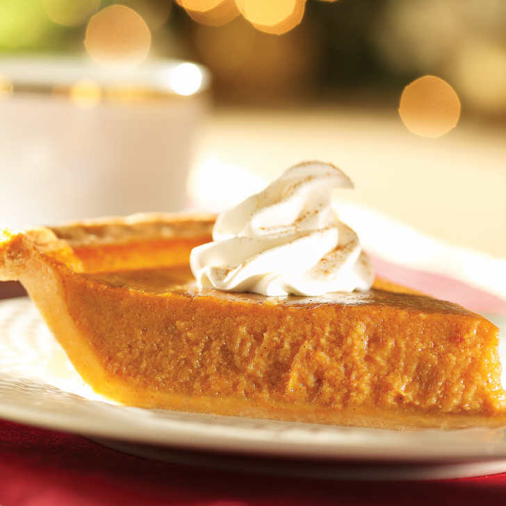 fresh-baked pumpkin pie
